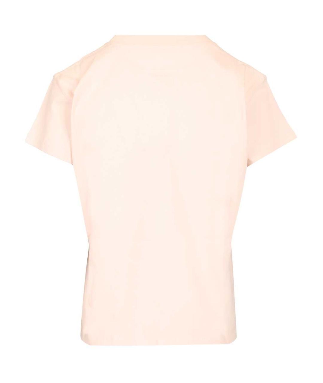 MM6 MAISON MARGIELA Розовая хлопковая футболка, фото 2