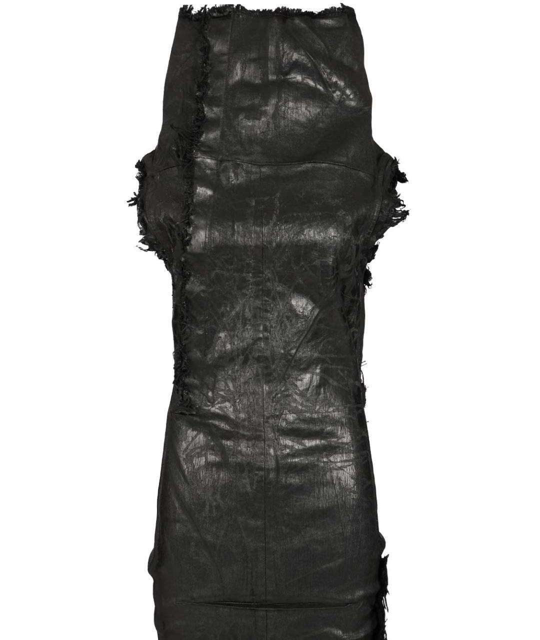 RICK OWENS Черное хлопковое вечернее платье, фото 4