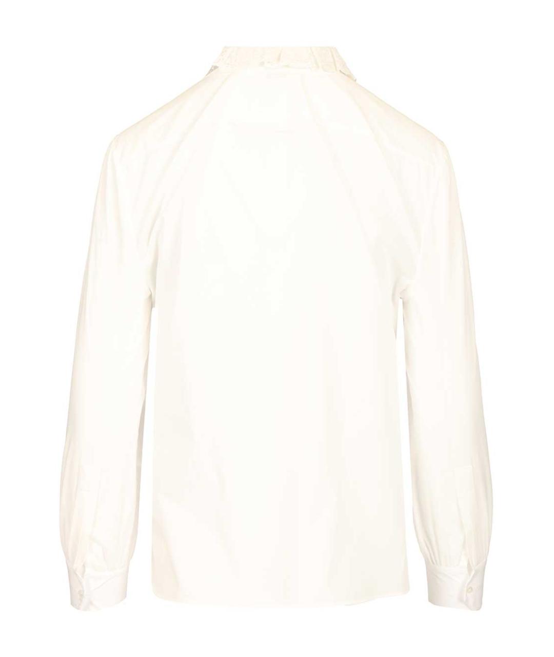 SAINT LAURENT Белая хлопковая блузы, фото 2