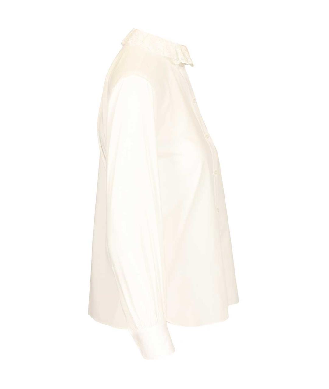 SAINT LAURENT Белая хлопковая блузы, фото 3