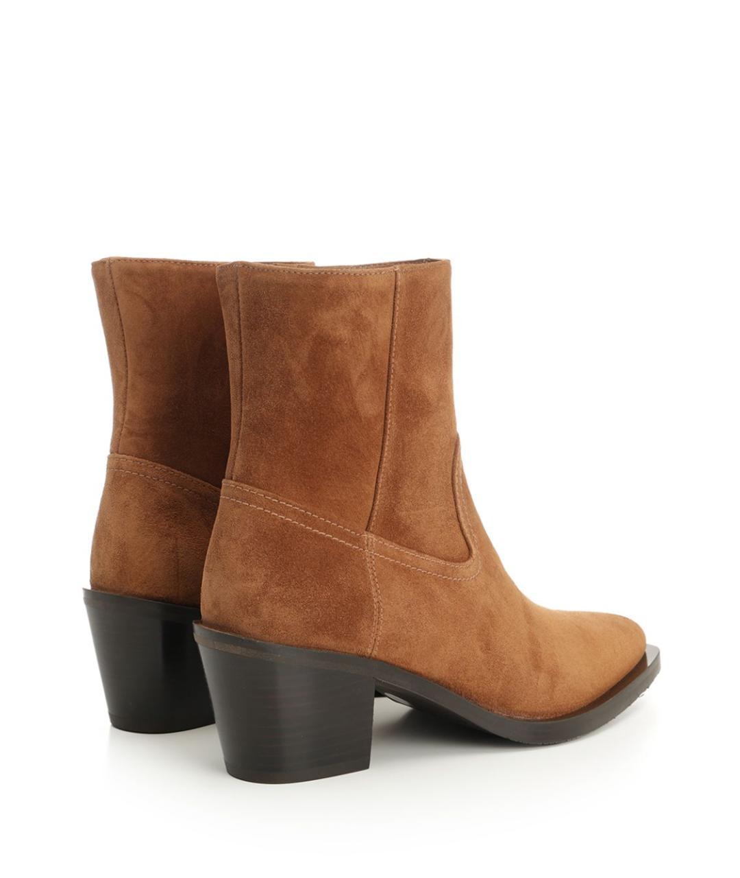 STUART WEITZMAN Коричневые замшевые ботинки, фото 3