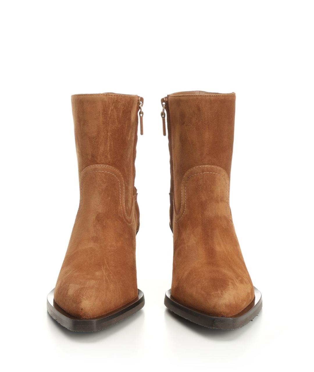 STUART WEITZMAN Коричневые замшевые ботинки, фото 4