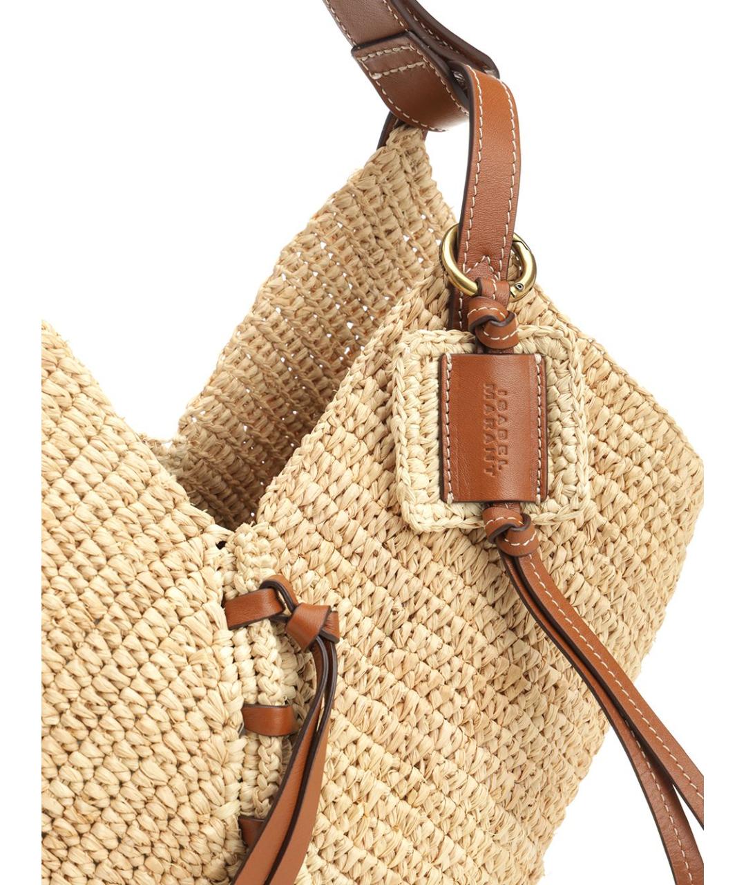 ISABEL MARANT Бежевая пелетеная сумка через плечо, фото 5