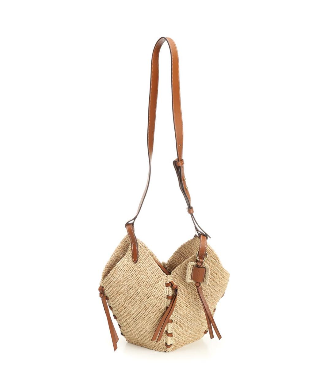 ISABEL MARANT Бежевая пелетеная сумка через плечо, фото 1