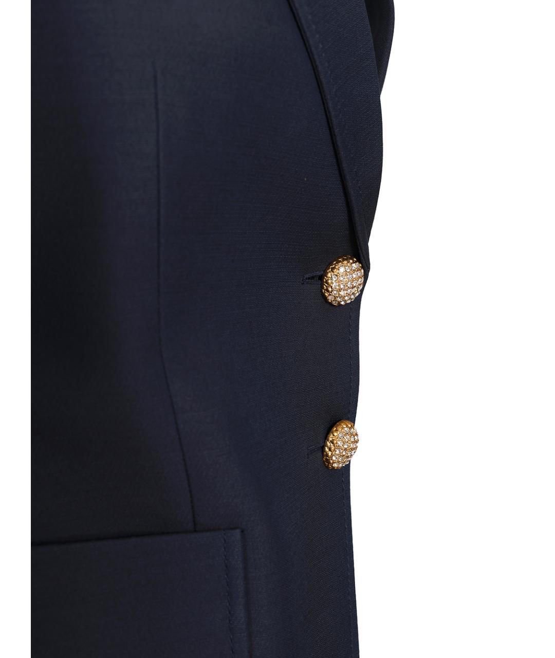 VALENTINO Темно-синий шерстяной жакет/пиджак, фото 5