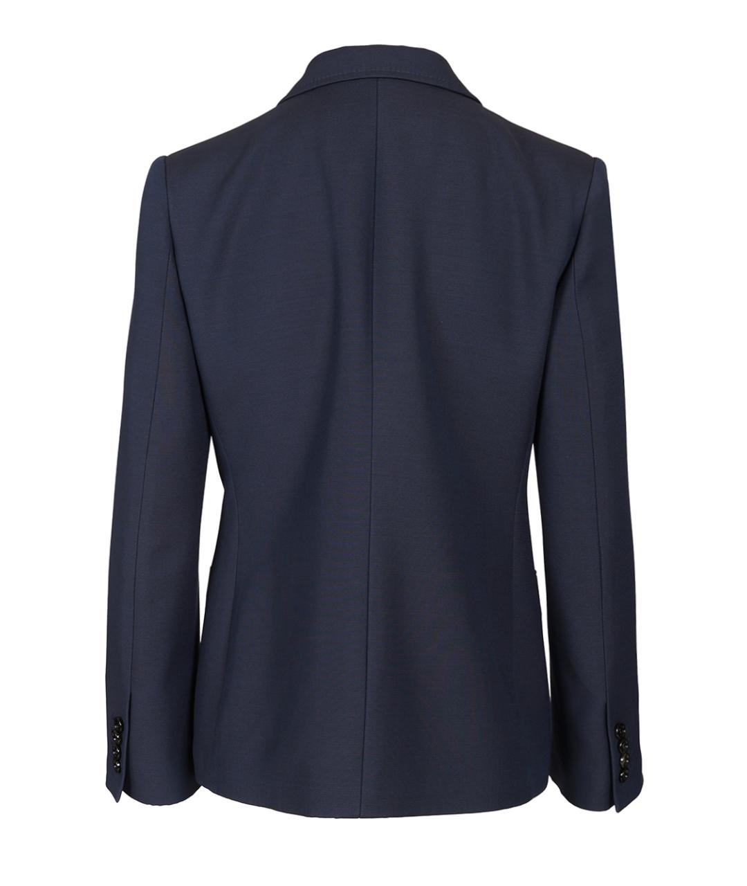 VALENTINO Темно-синий шерстяной жакет/пиджак, фото 2