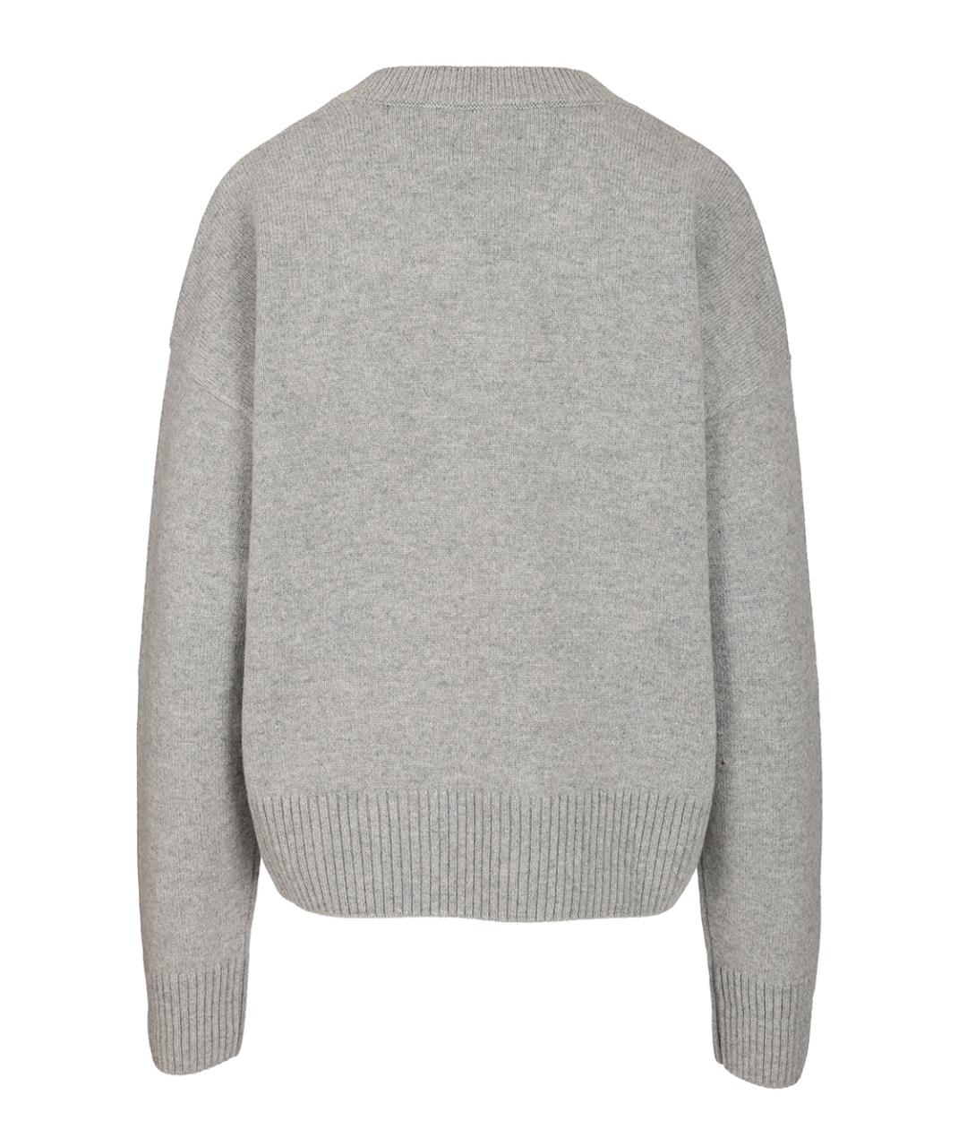 Ami Paris Серый шерстяной джемпер / свитер, фото 2