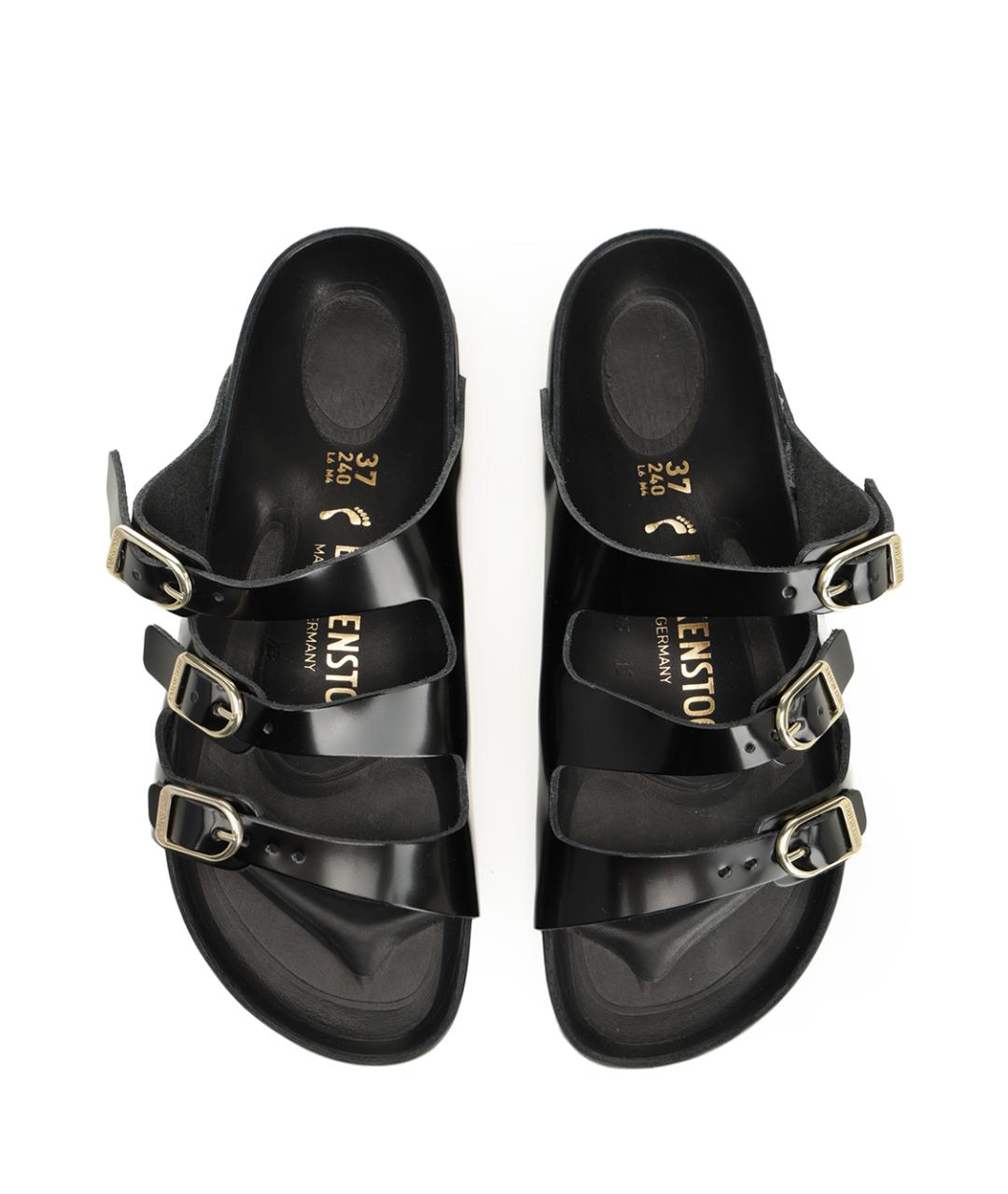 BIRKENSTOCK Черные кожаные сандалии, фото 5