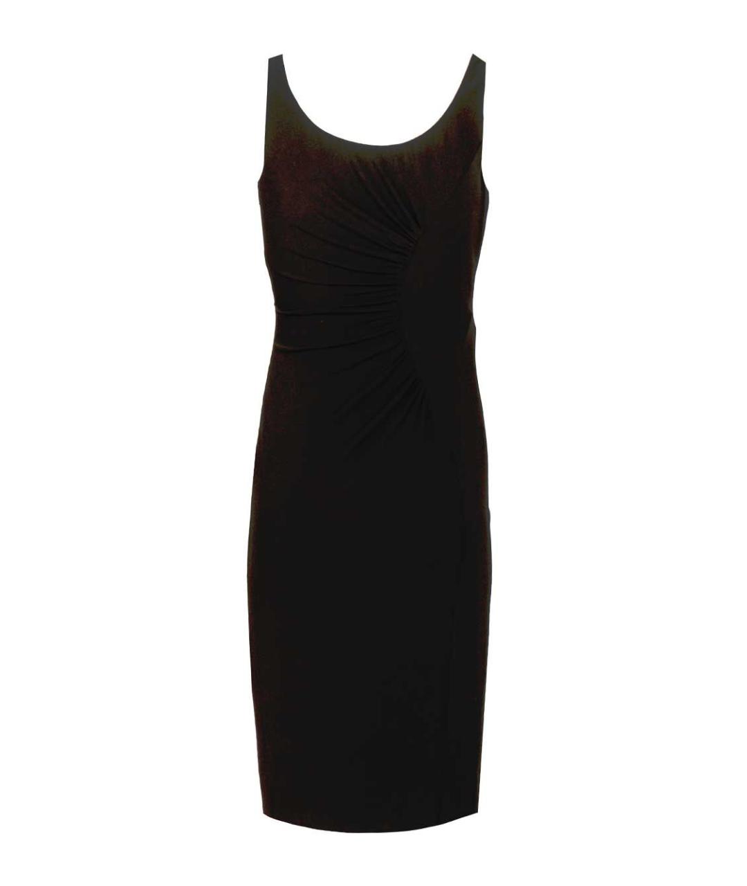 VERSACE Черное вискозное повседневное платье, фото 2