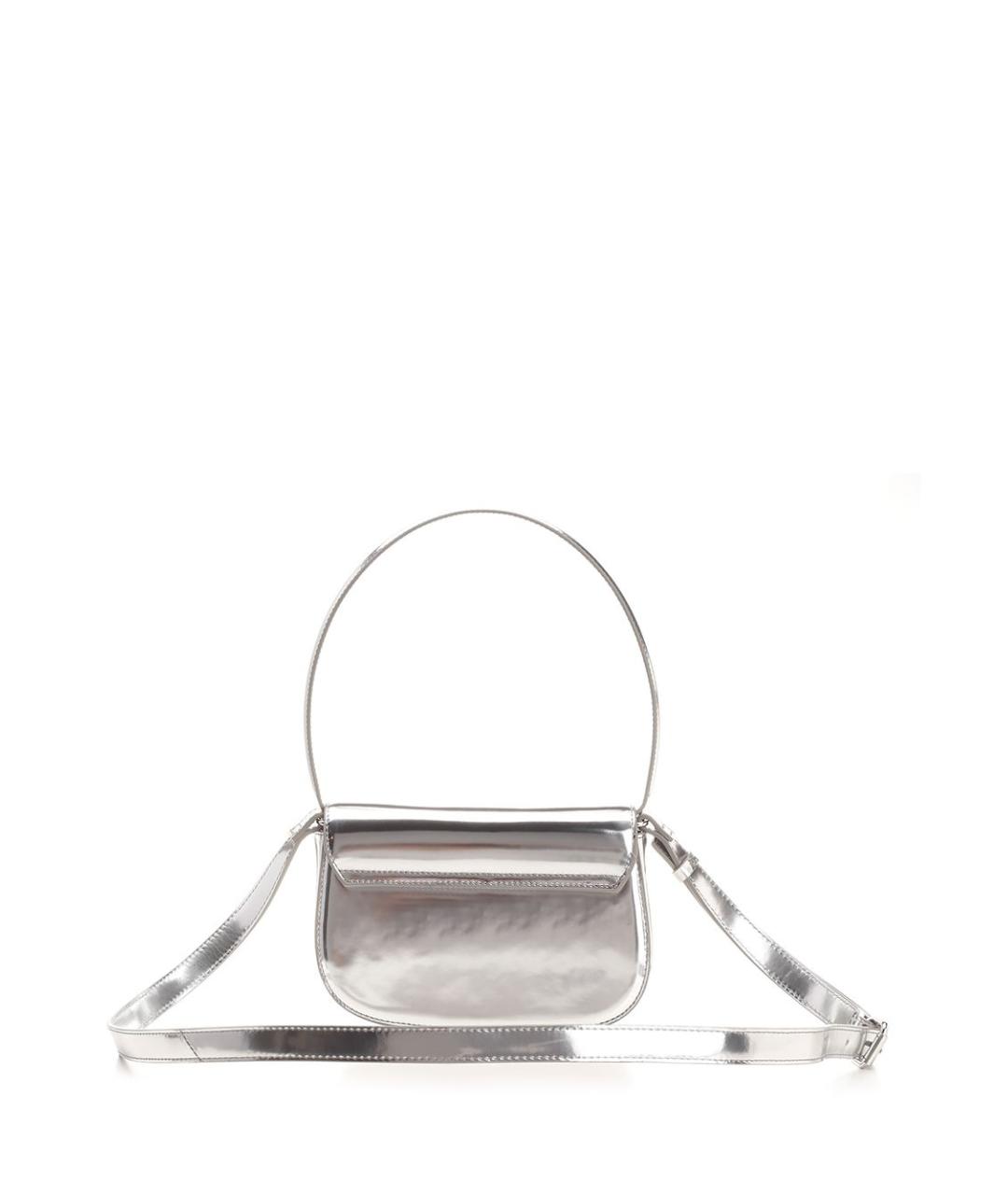 DIESEL Серебряная кожаная сумка через плечо, фото 3