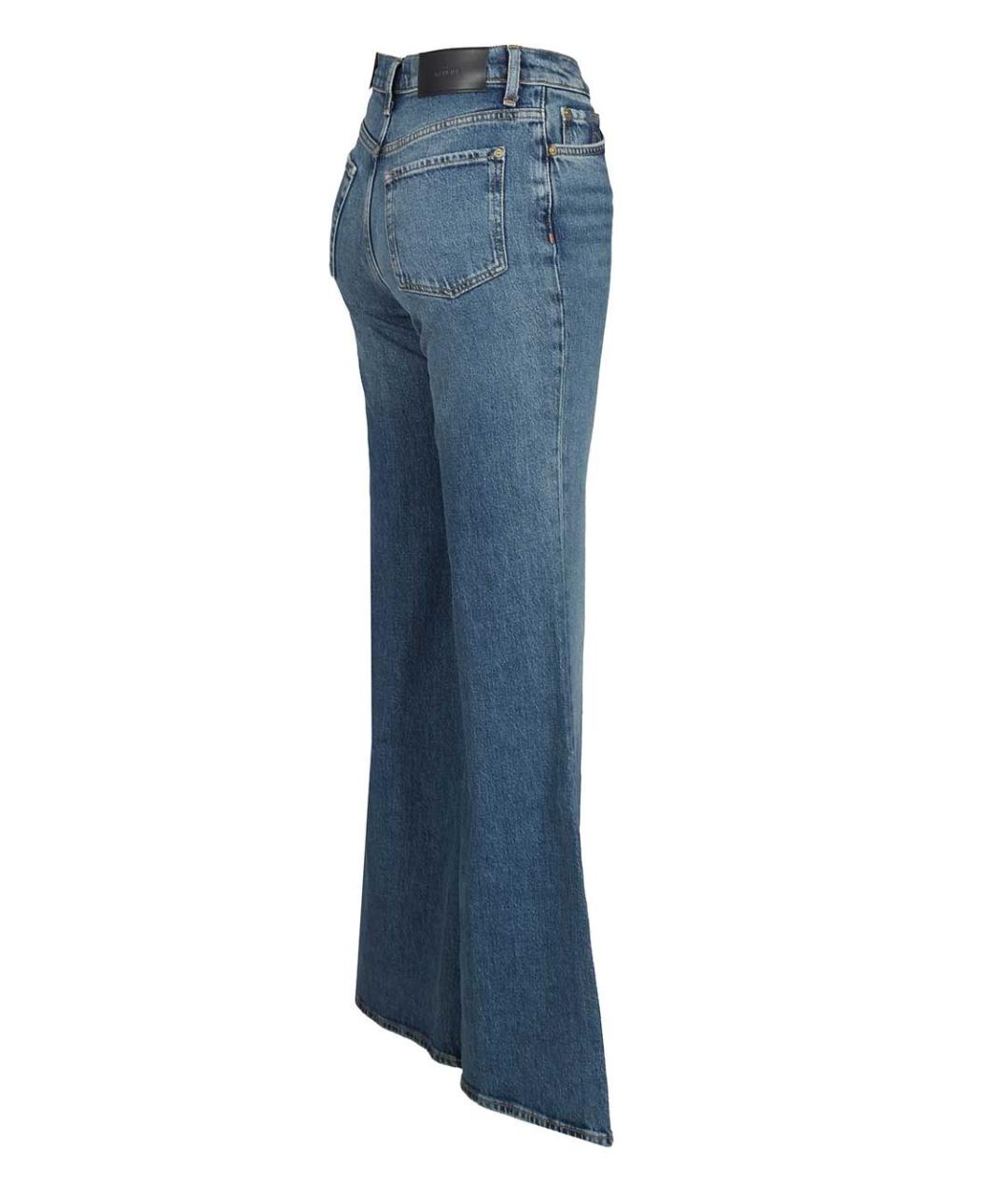 7 FOR ALL MANKIND Синие хлопковые джинсы клеш, фото 3
