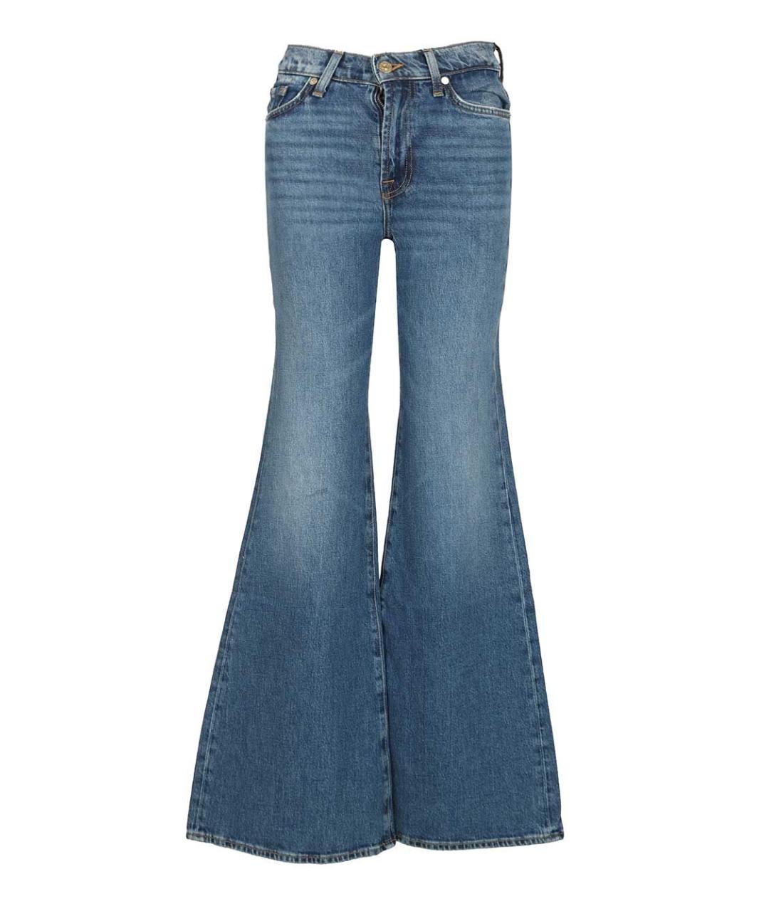 7 FOR ALL MANKIND Синие хлопковые джинсы клеш, фото 1