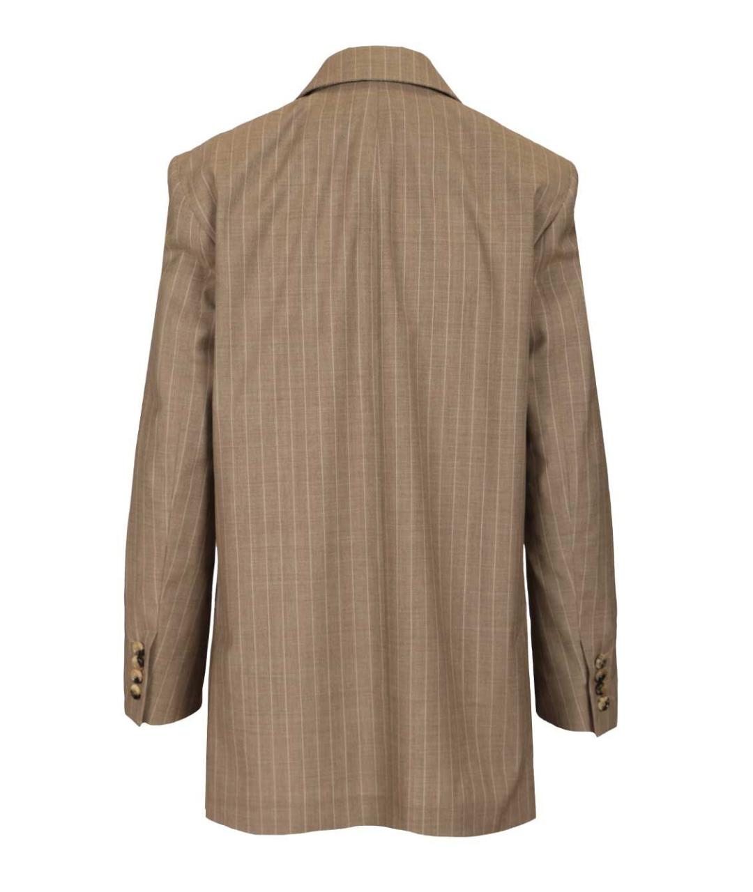 MAX MARA Коричневый шерстяной жакет/пиджак, фото 2