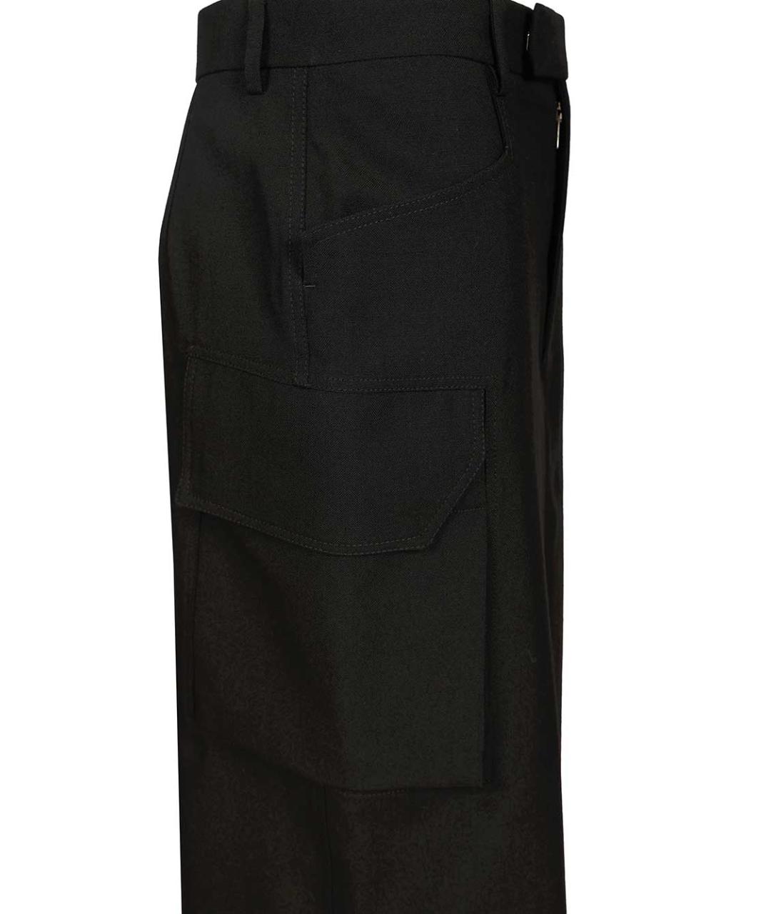 RICK OWENS Черная шерстяная юбка миди, фото 4