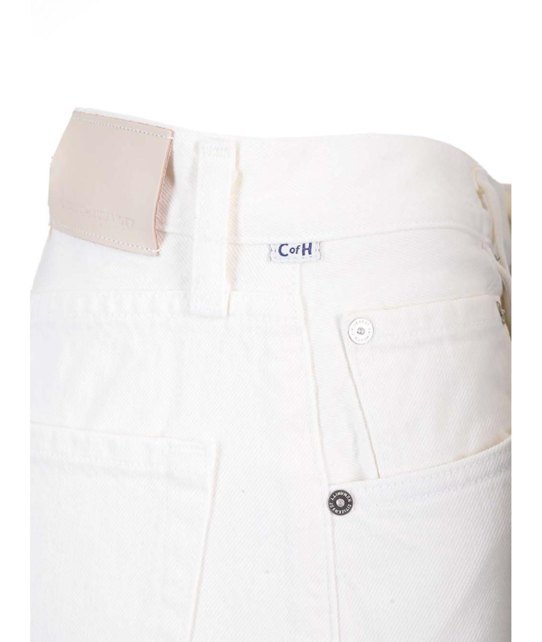 Citizien Of Humanity Белые хлопковые прямые джинсы, фото 4