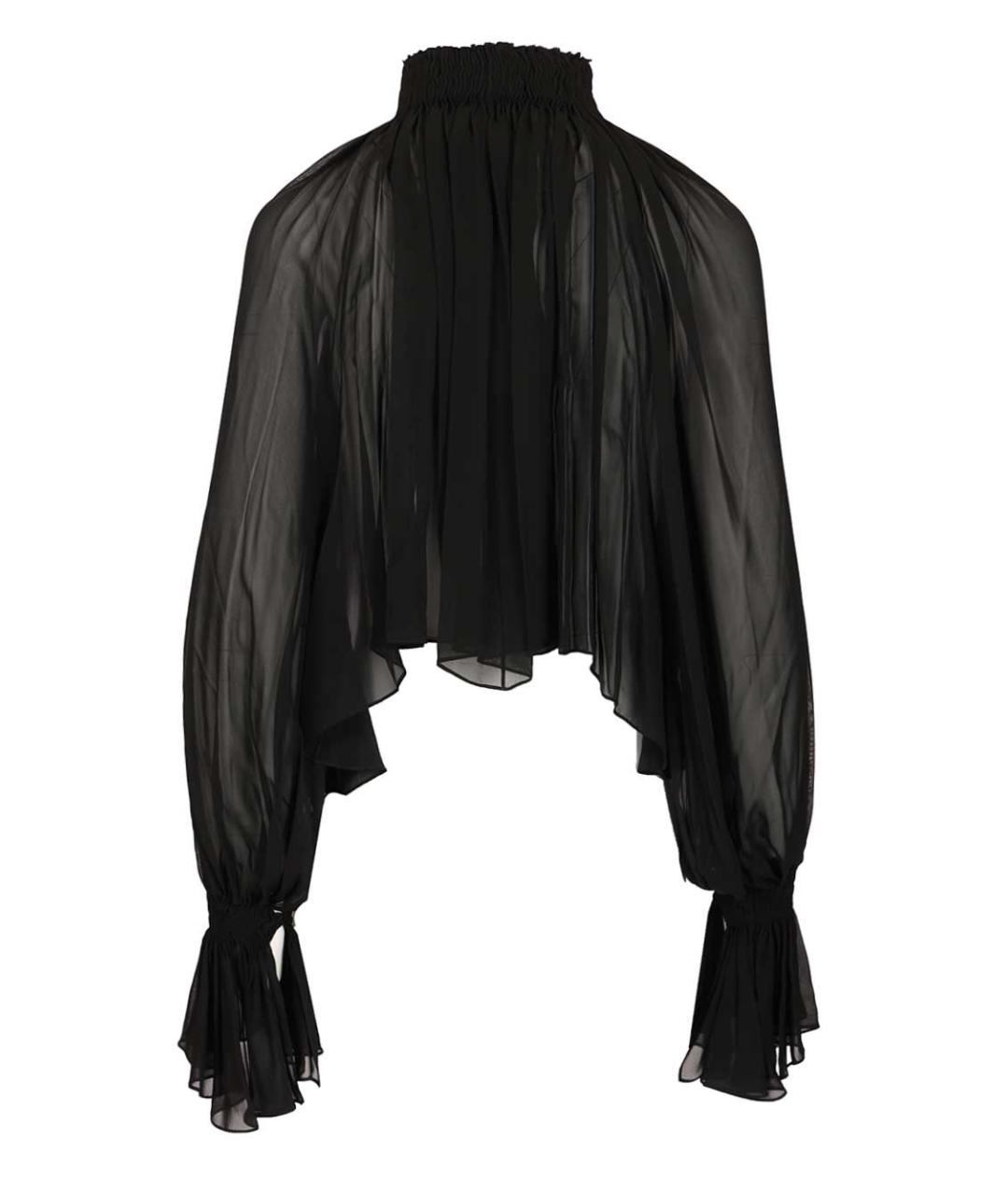 KHAITE Черная шелковая блузы, фото 2