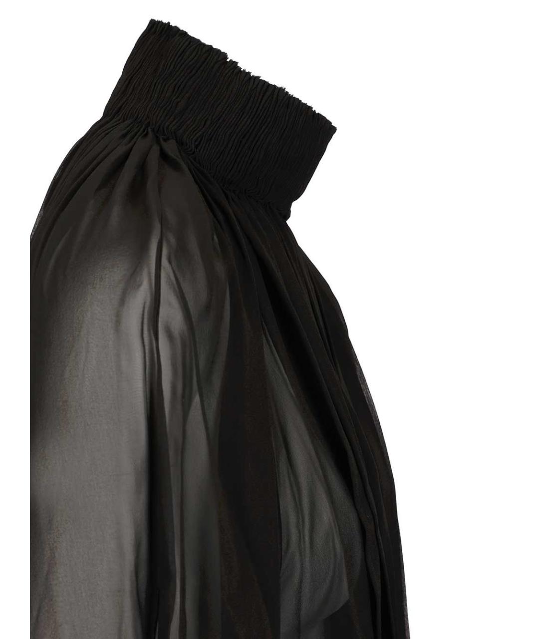 KHAITE Черная шелковая блузы, фото 5