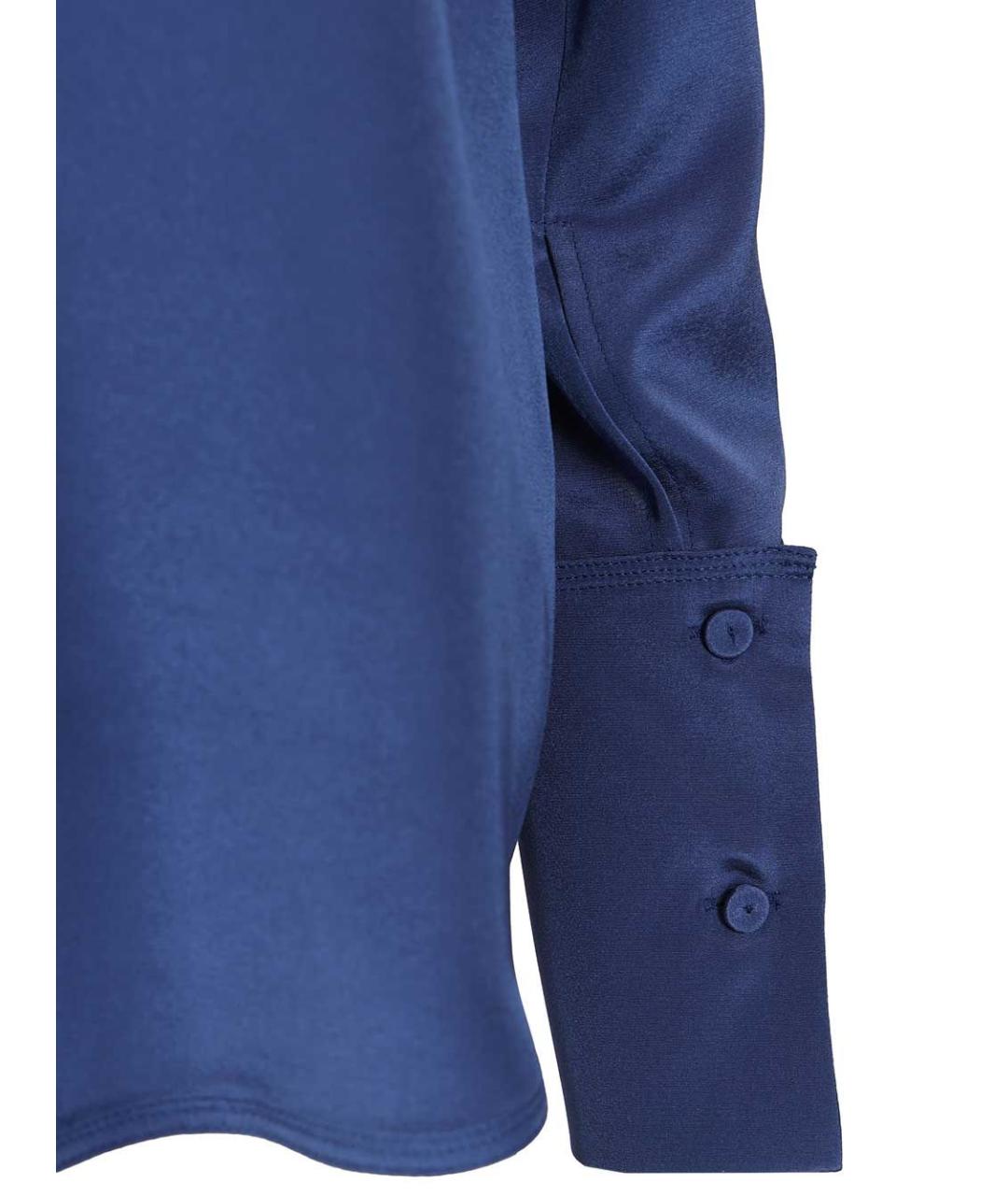 MAX MARA Синяя шелковая рубашка, фото 5