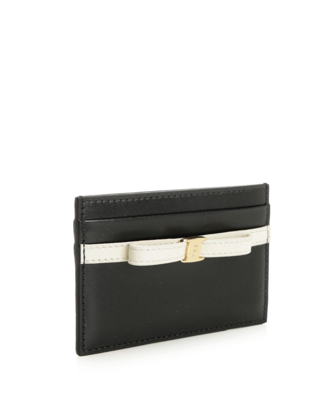 FERRAGAMO Черный кожаный кардхолдер, фото 2