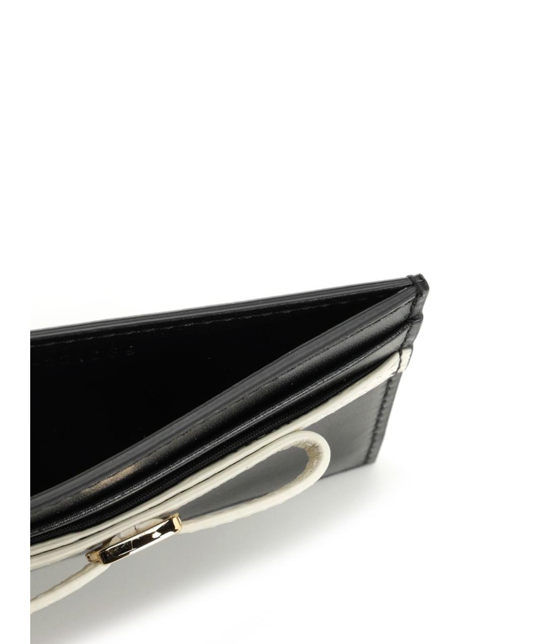 FERRAGAMO Черный кожаный кардхолдер, фото 4