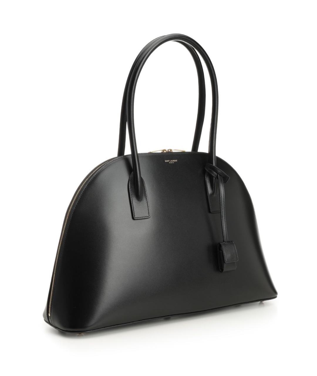 SAINT LAURENT Черная кожаная сумка тоут, фото 2