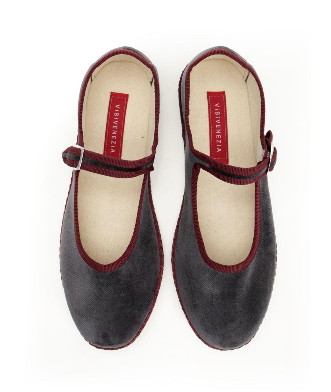 VIBI Бордовые текстильные балетки, фото 5
