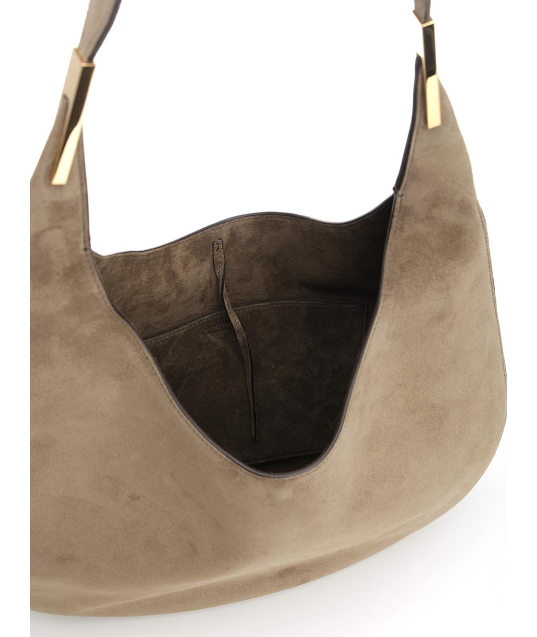 Savette Коричневая замшевая сумка через плечо, фото 4