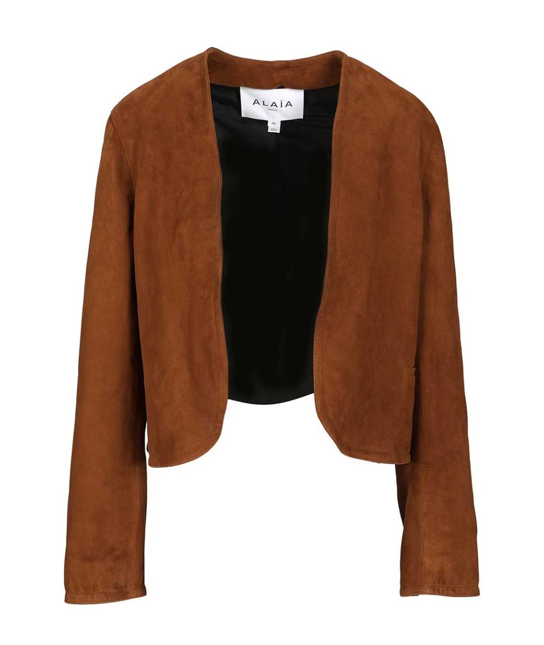 ALAIA Коричневая замшевая куртка, фото 1
