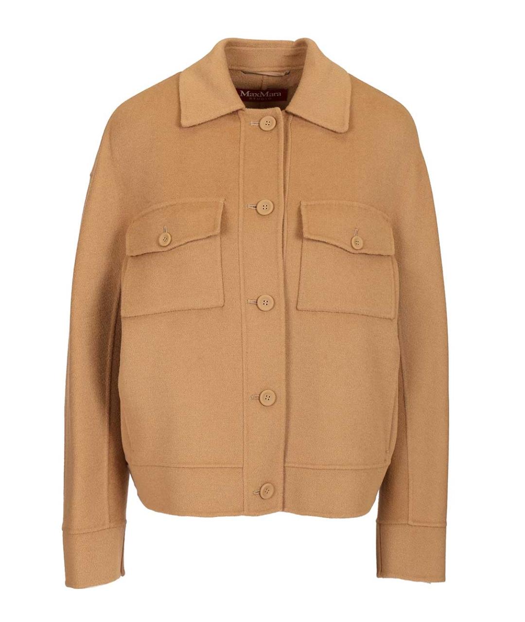 MAX MARA STUDIO Бежевая шерстяная куртка, фото 1