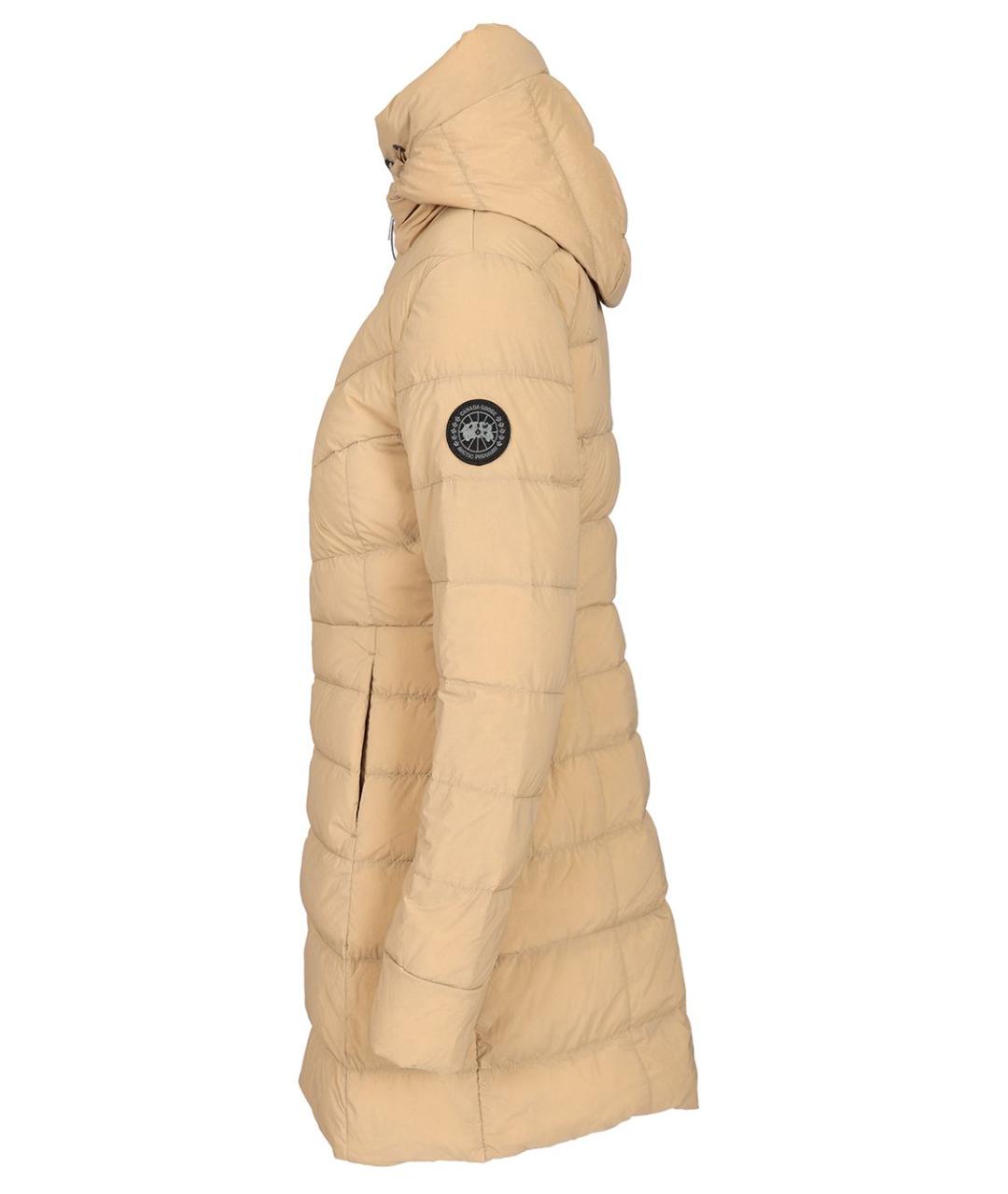 CANADA GOOSE Бежевый полиамидовый пуховик, фото 3