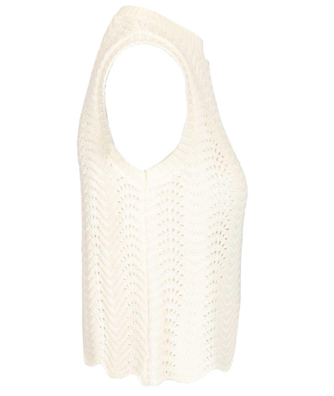 LOULOU STUDIO Белая хлопковая жилетка, фото 3