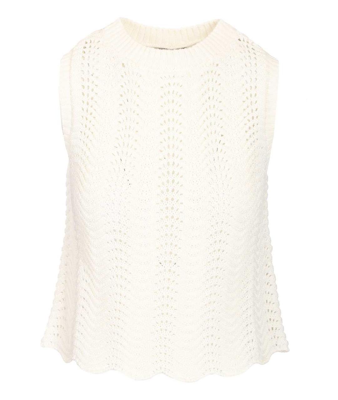 LOULOU STUDIO Белая хлопковая жилетка, фото 1