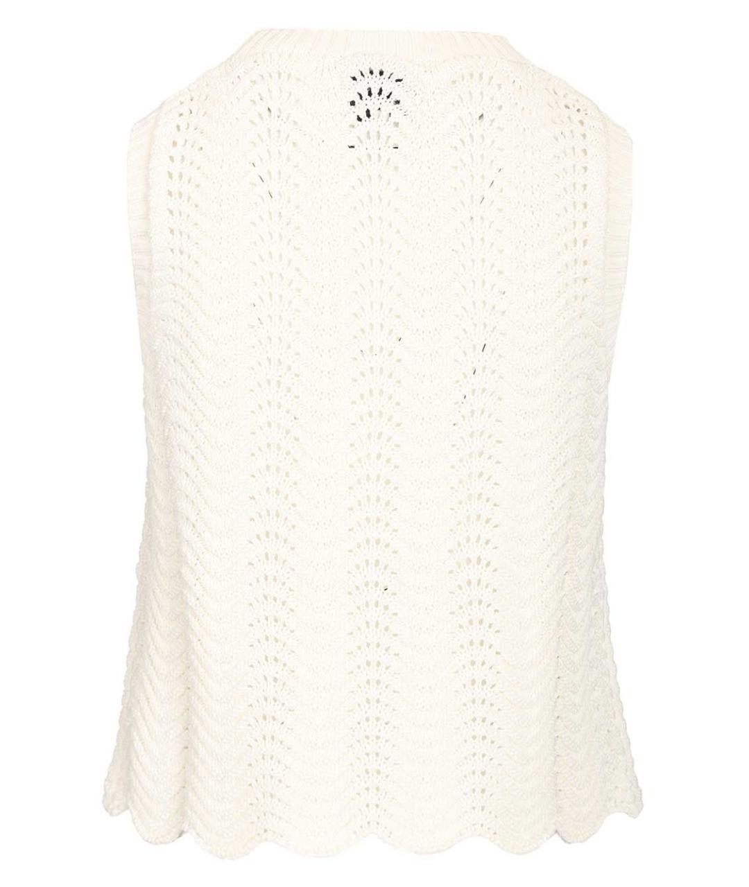 LOULOU STUDIO Белая хлопковая жилетка, фото 2