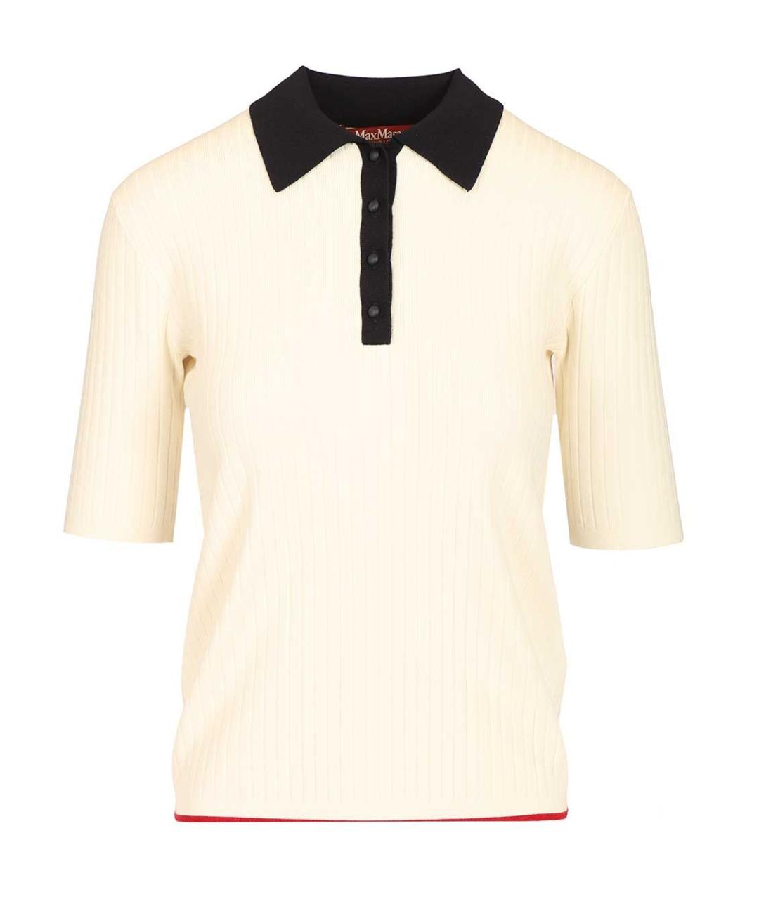 MAX MARA STUDIO Белая вискозная футболка, фото 1