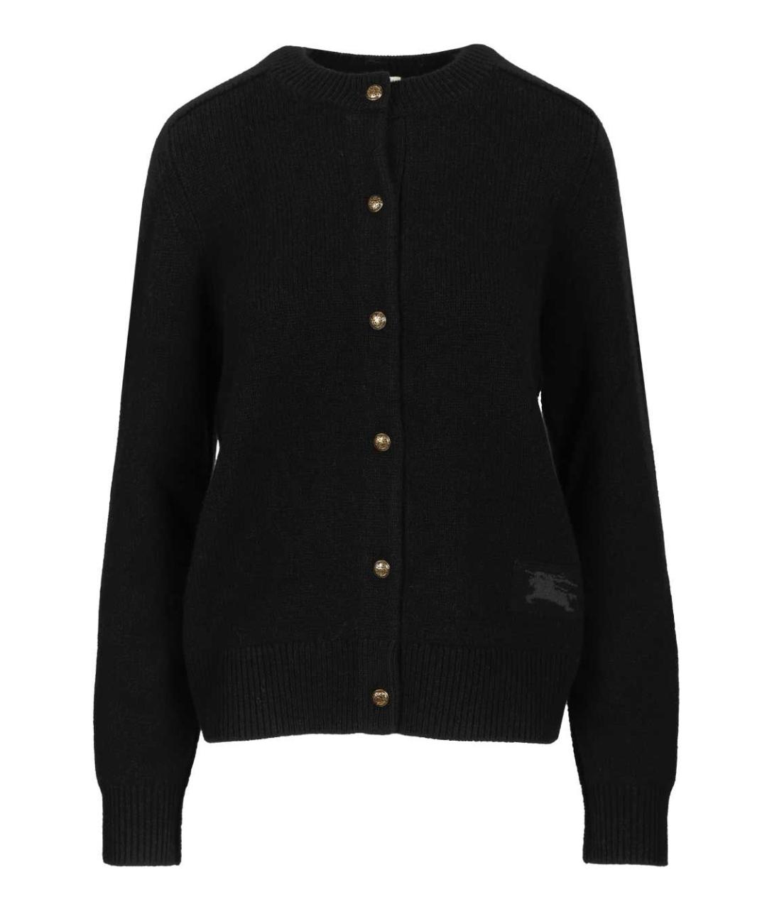 BURBERRY Черный кашемировый кардиган, фото 1