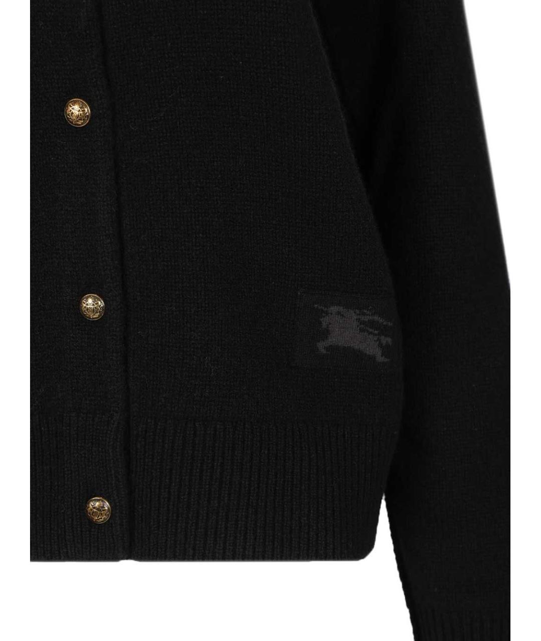 BURBERRY Черный кашемировый кардиган, фото 5