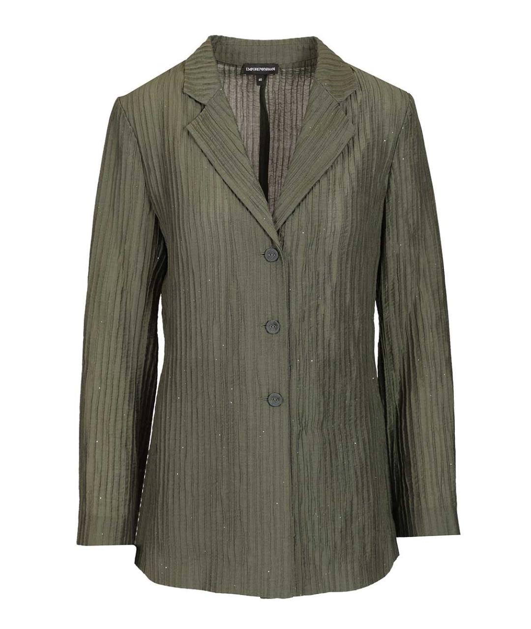 EMPORIO ARMANI Зеленый жакет/пиджак, фото 1