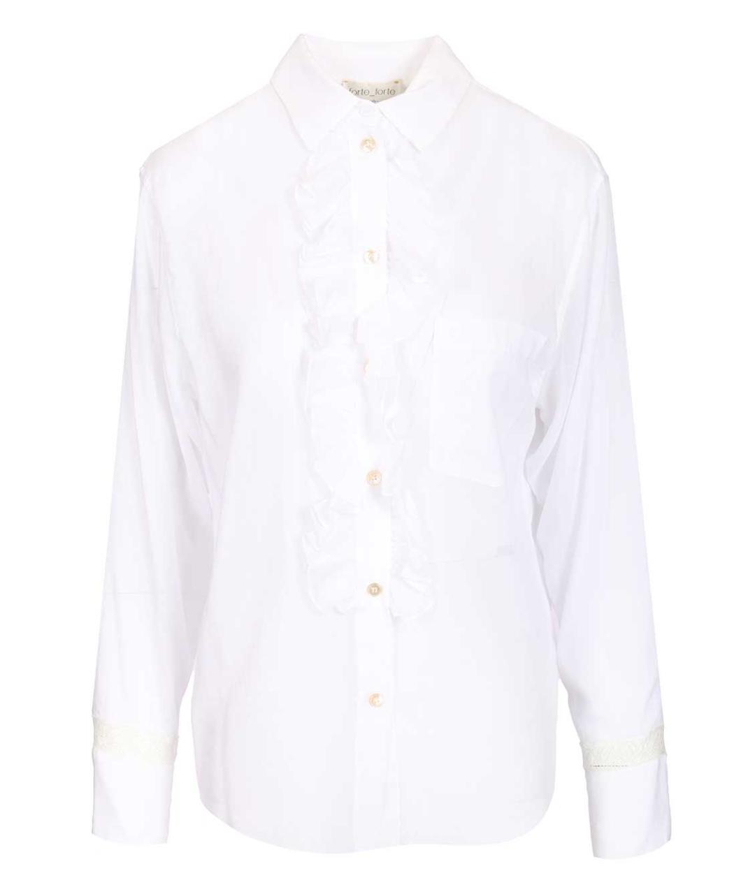 FORTE FORTE Белая хлопковая рубашка, фото 1