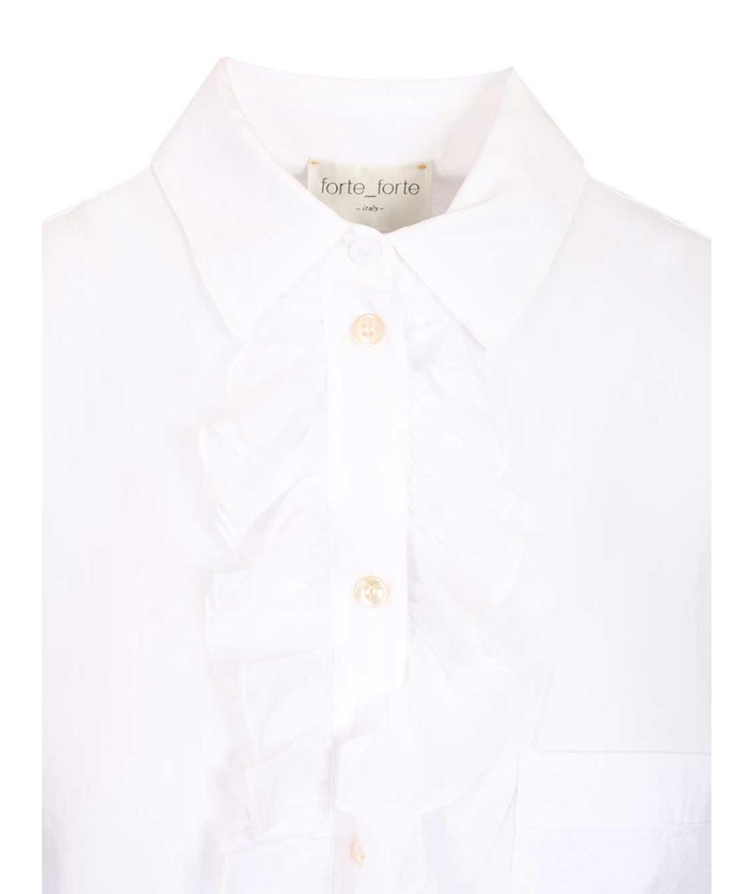 FORTE FORTE Белая хлопковая рубашка, фото 4