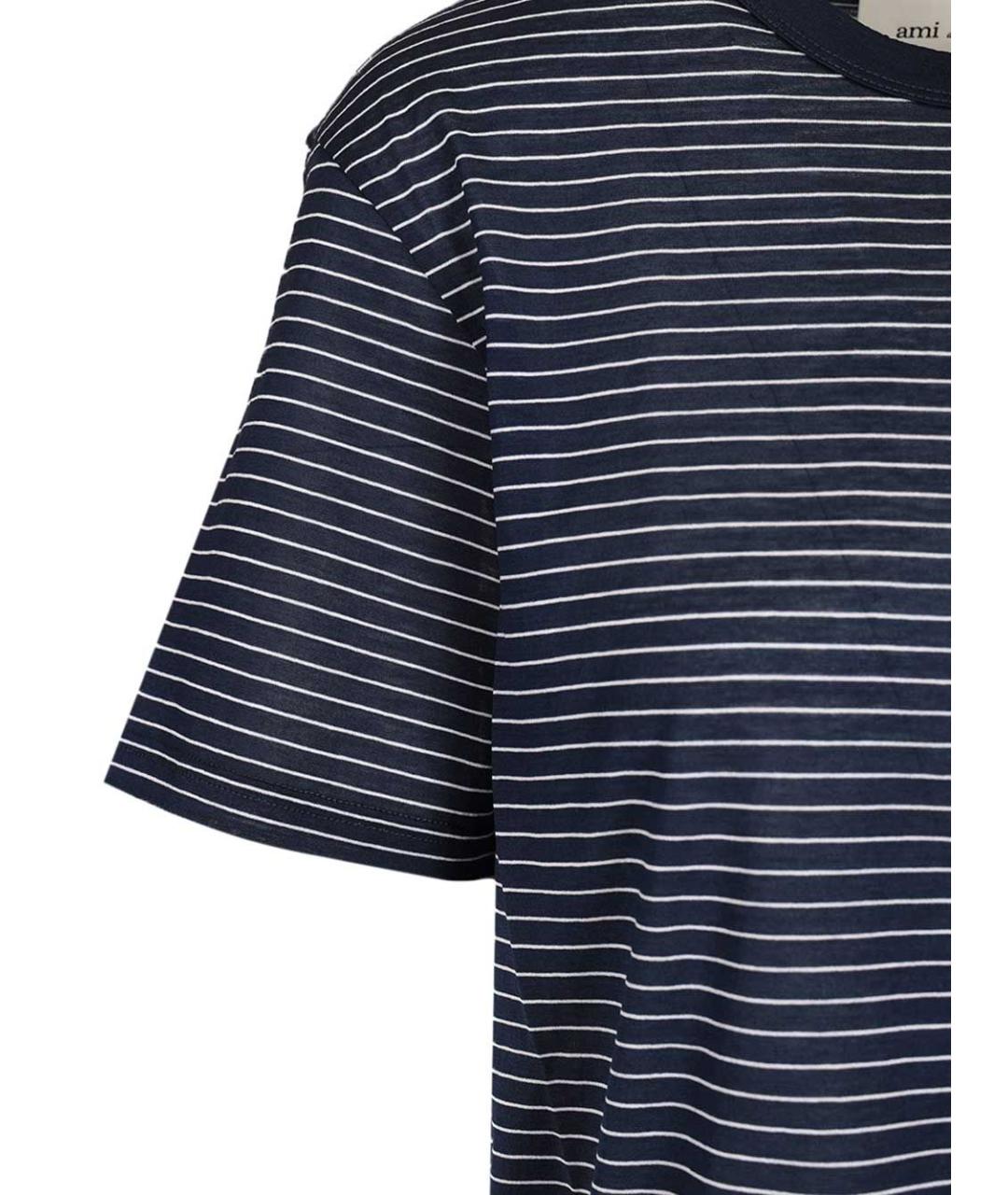 Ami Paris Синяя хлопковая футболка, фото 5