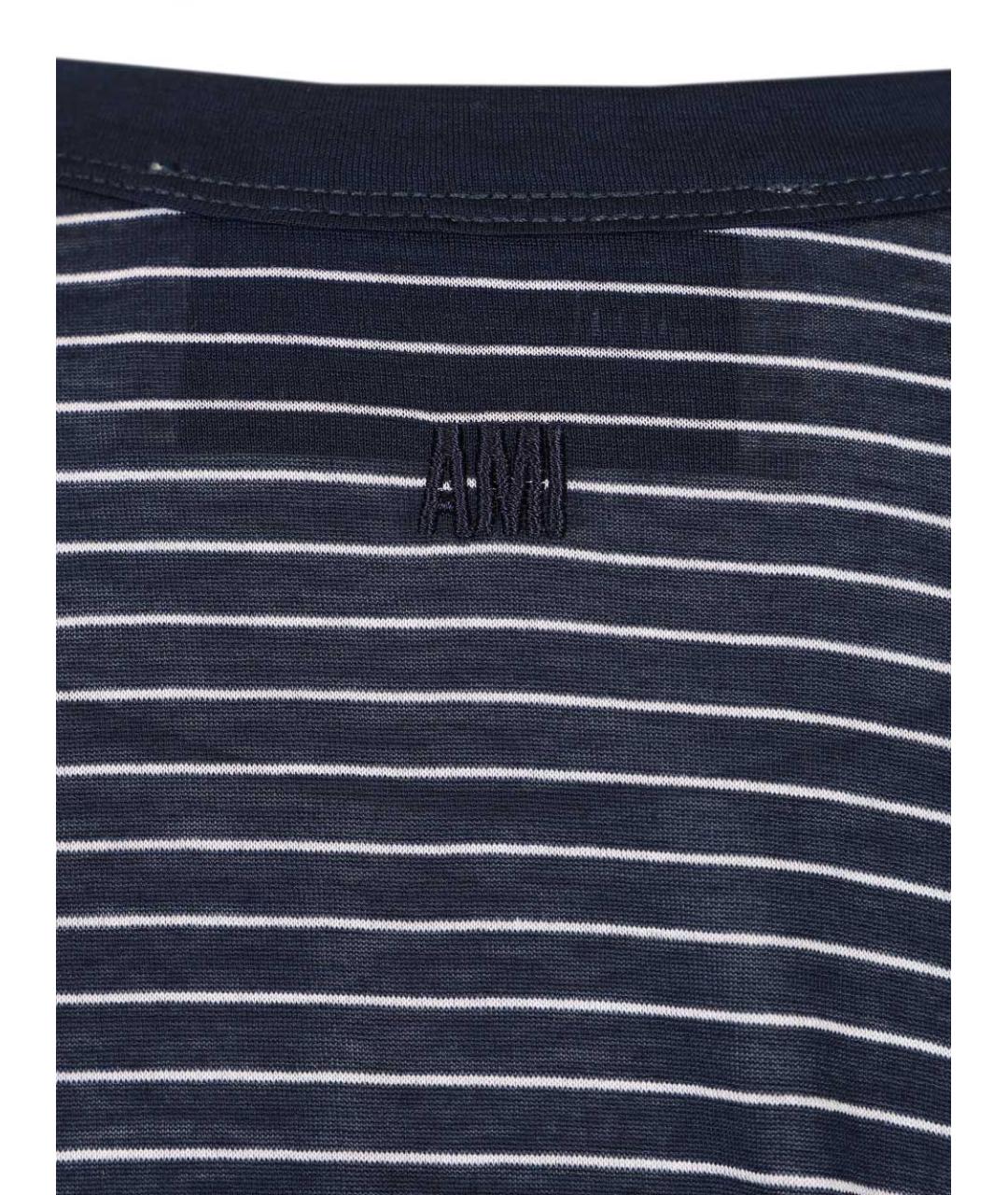 Ami Paris Синяя хлопковая футболка, фото 6