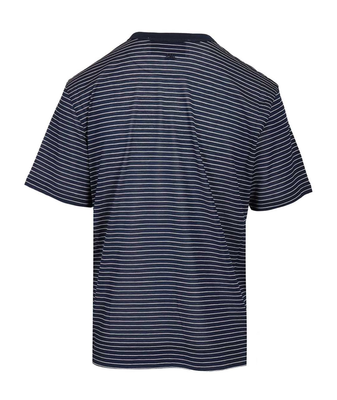 Ami Paris Синяя хлопковая футболка, фото 2