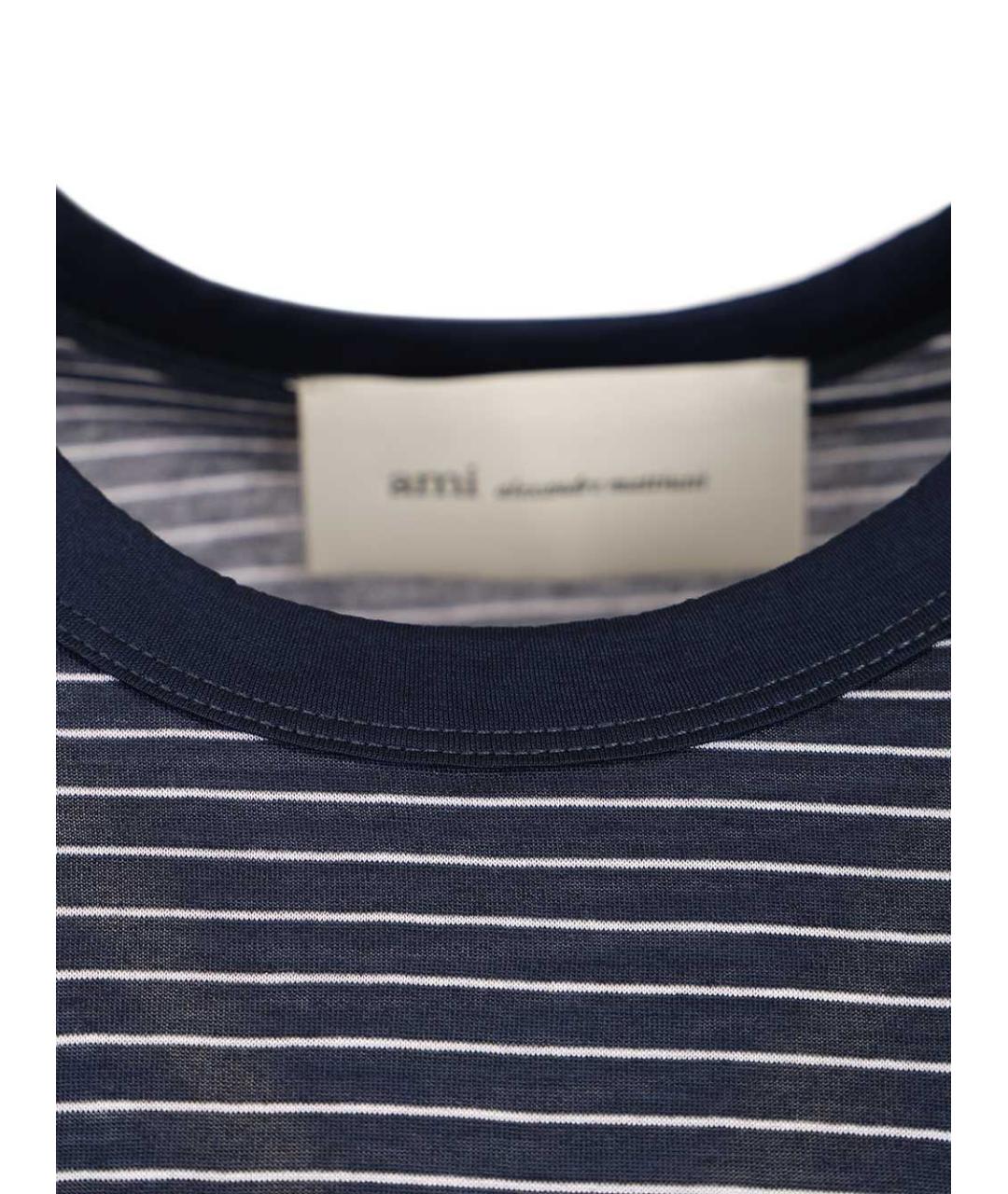 Ami Paris Синяя хлопковая футболка, фото 4