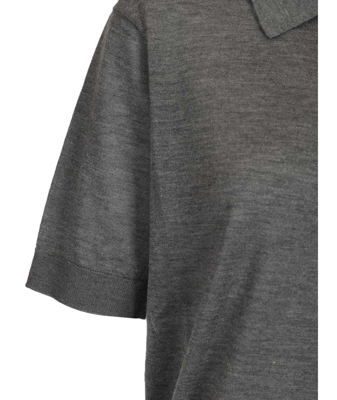LOULOU STUDIO Серая кашемировая футболка, фото 3