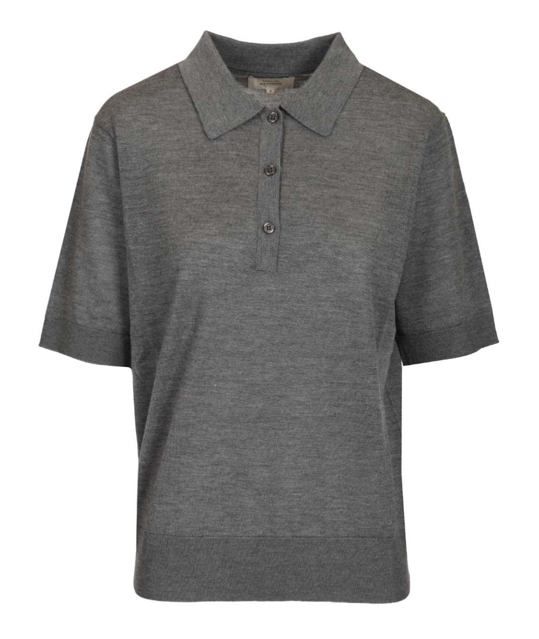 LOULOU STUDIO Серая кашемировая футболка, фото 1