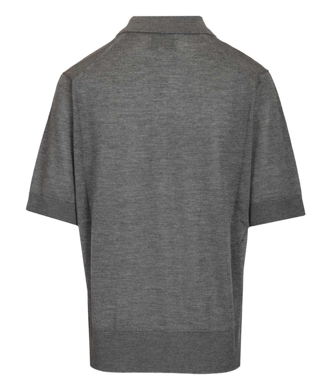 LOULOU STUDIO Серая кашемировая футболка, фото 2