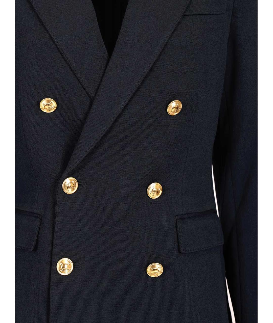 POLO RALPH LAUREN Темно-синий полиэстеровый жакет/пиджак, фото 4