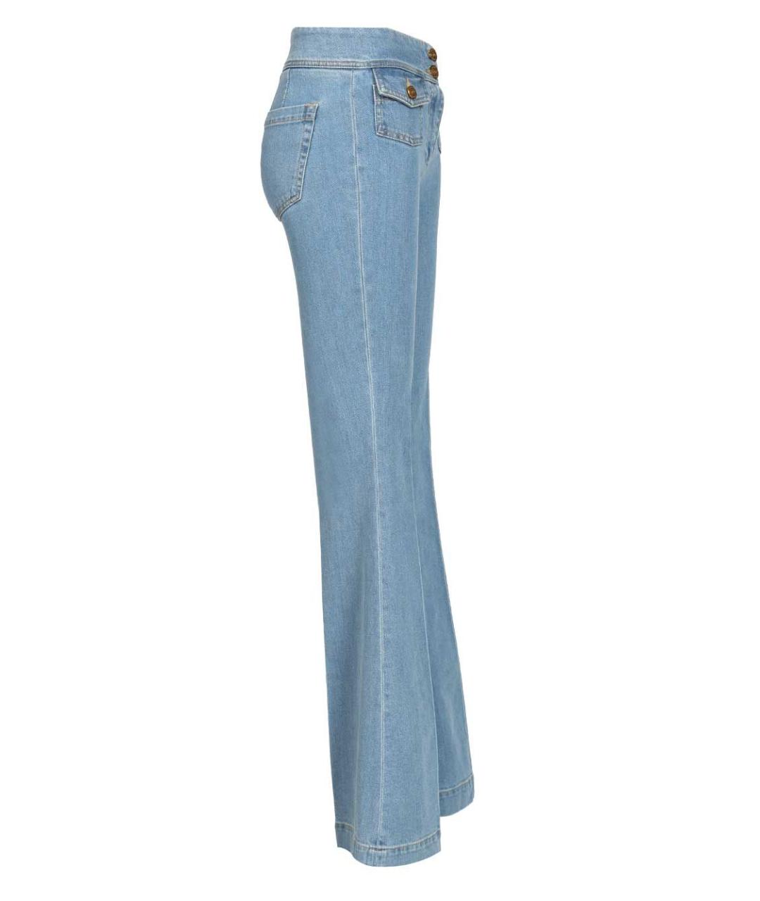 SEAFARER Голубые хлопковые джинсы клеш, фото 3