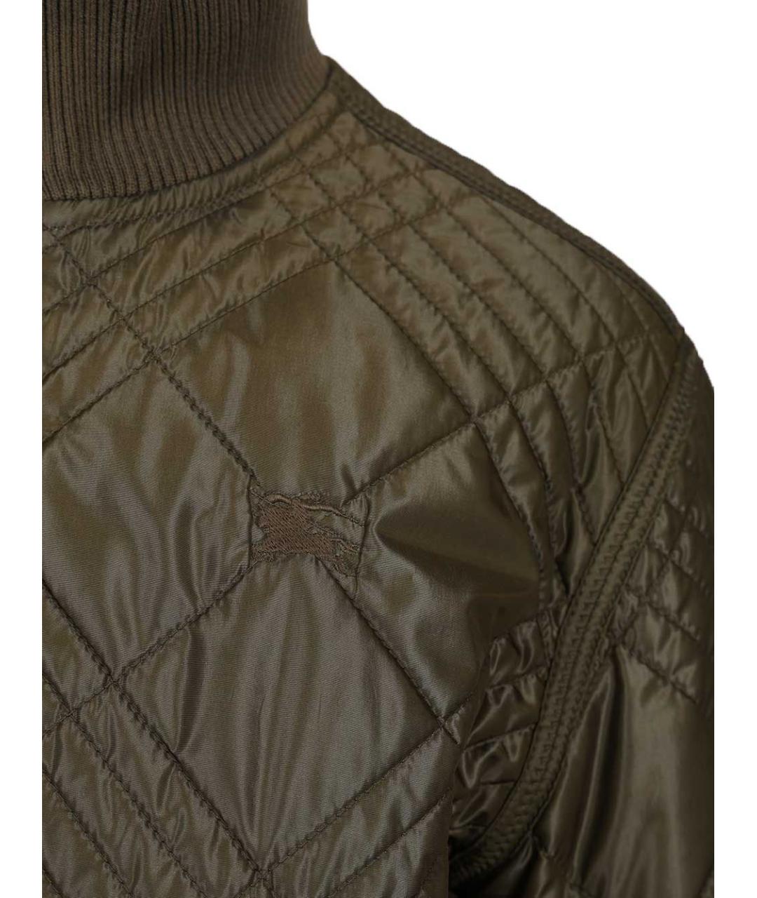 BURBERRY Хаки полиамидовая куртка, фото 4