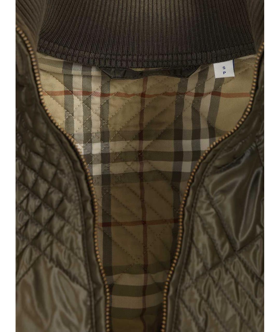 BURBERRY Хаки полиамидовая куртка, фото 6